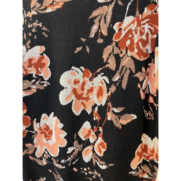 Ali & Jay Women’s Sweater Mini Dress Floral Turtleneck Dolman Sleeve S Cottage - Picture 9 of 14